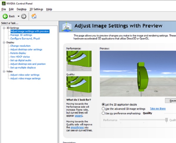 Adjust Image Setting Preview