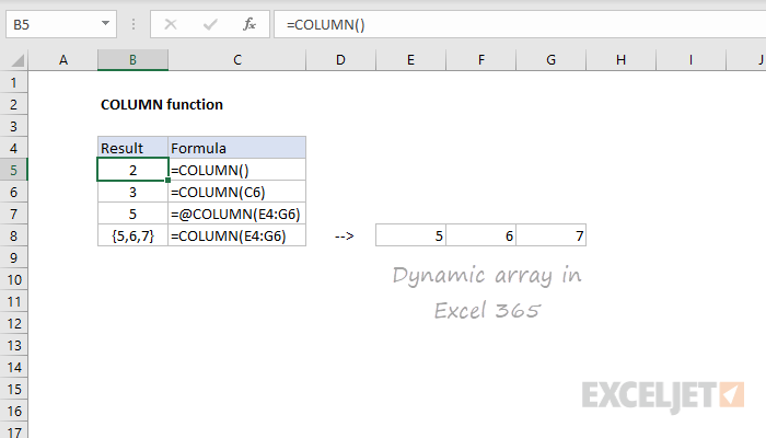 Excel Column Function2