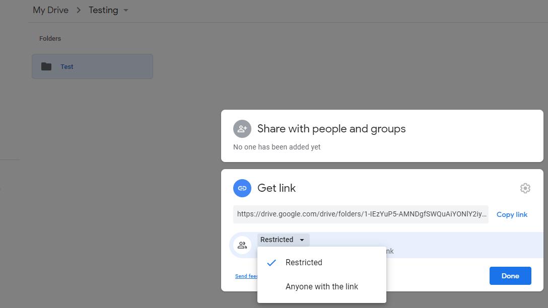 Get link for sharing on Google Drive 2