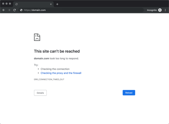 Err Connection Timed Out Error In Chrome
